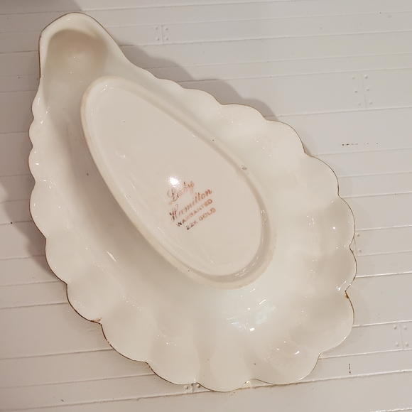 22k Gold plated Porcelain Dish Lady Hamilton - Picture 6 of 11